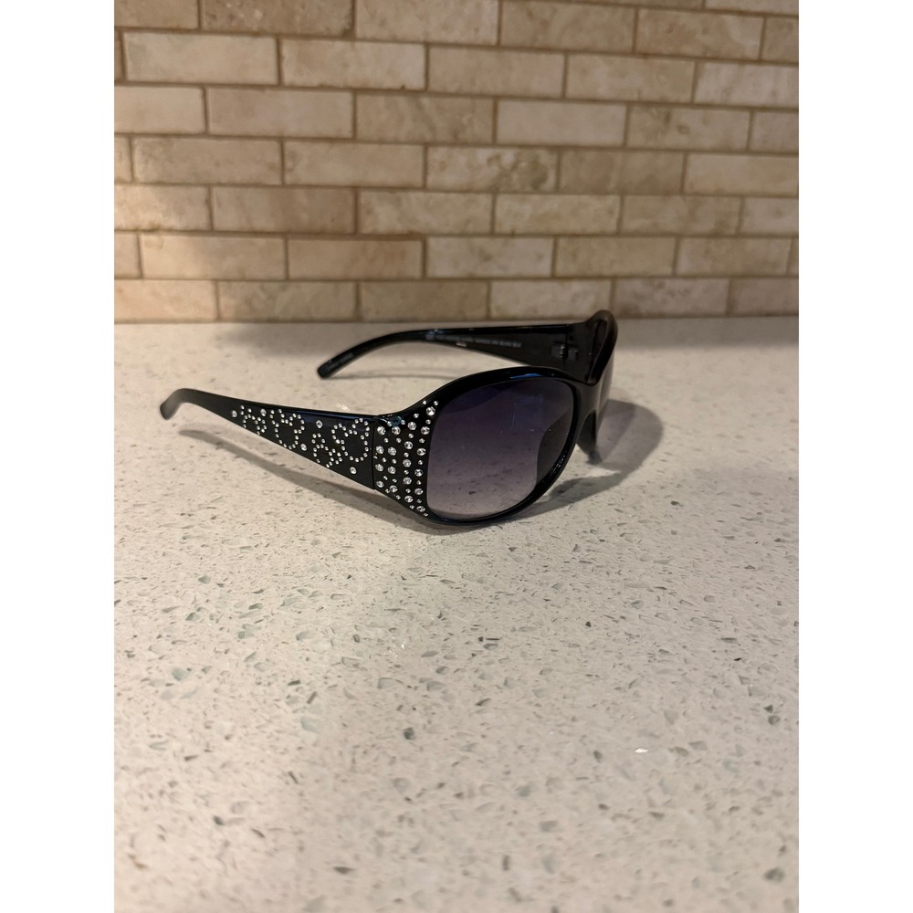 Disney Parks Mickey Mouse Icon Ear Rhinestones Adult Black Sunglasses